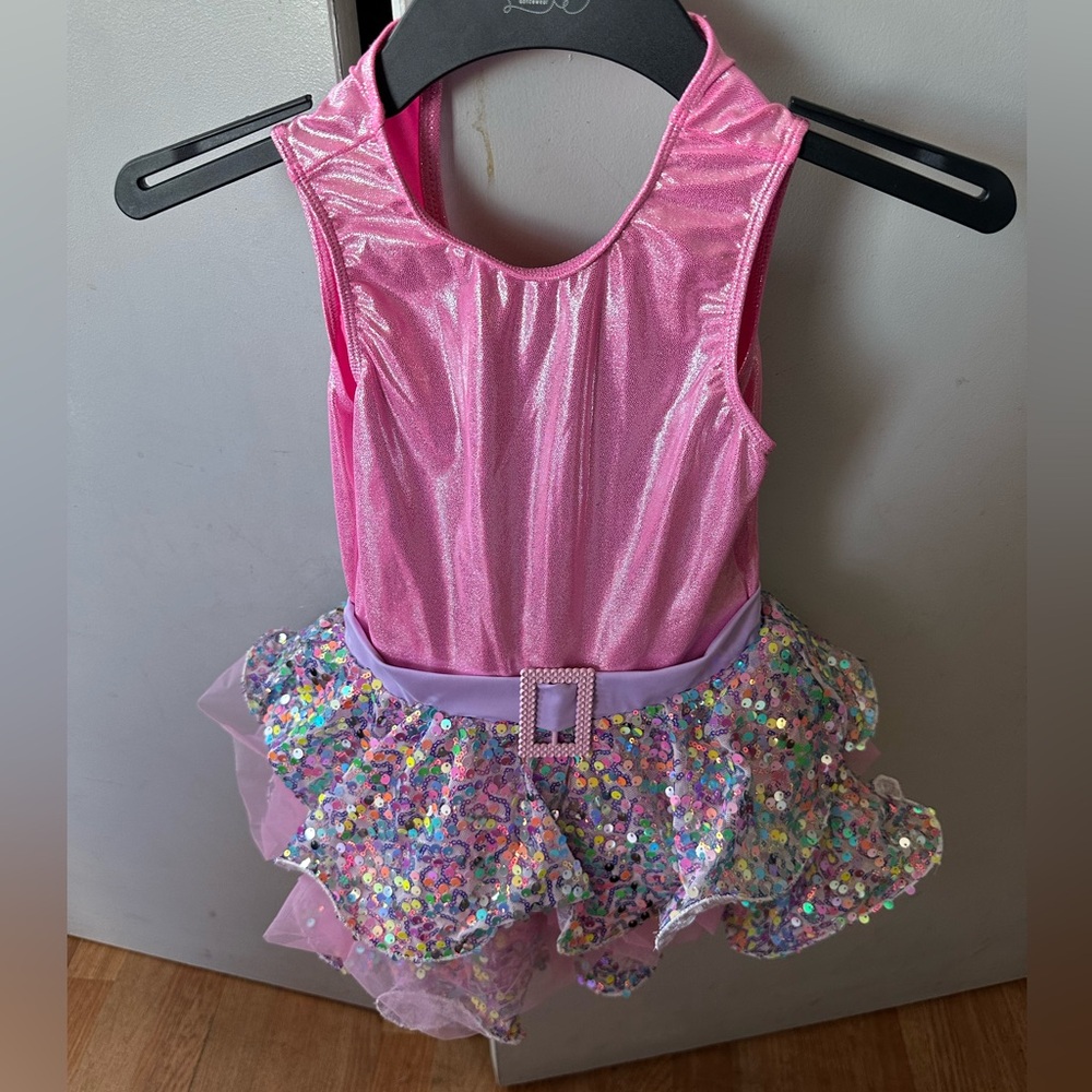 Revolution Sparkling Pink and Purple Kids Dance Costume
